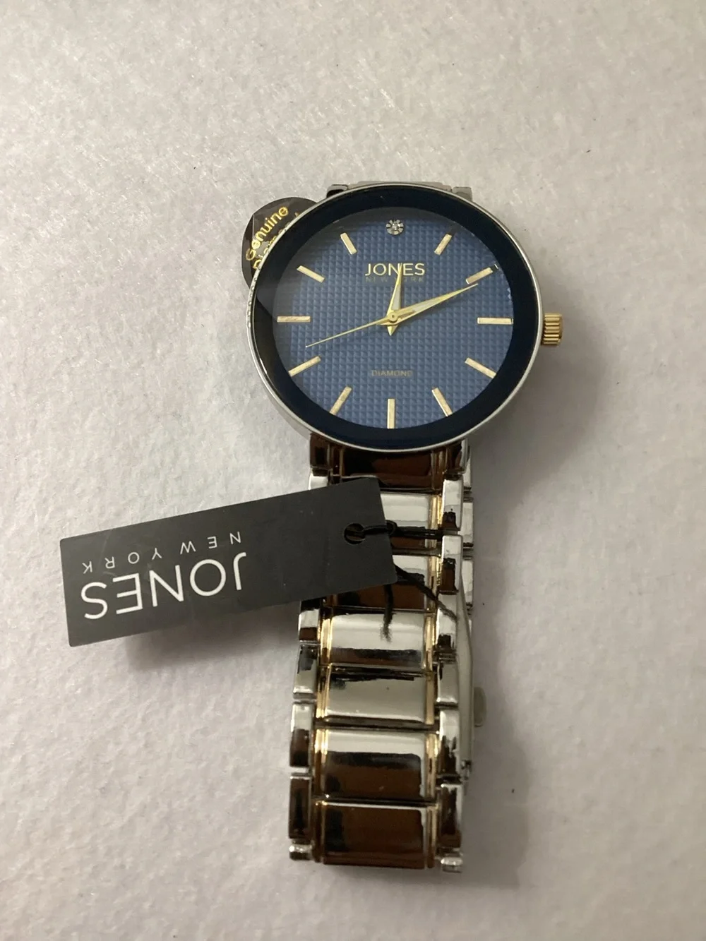 Jones New York Analog Shiny Two-Tone Metal Bracelet Watch 42mm